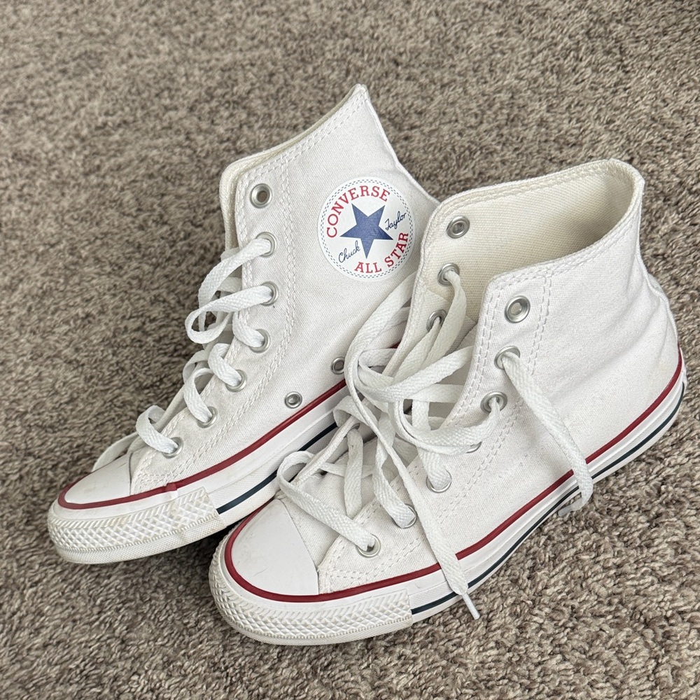Converse White High-Top Sneakers